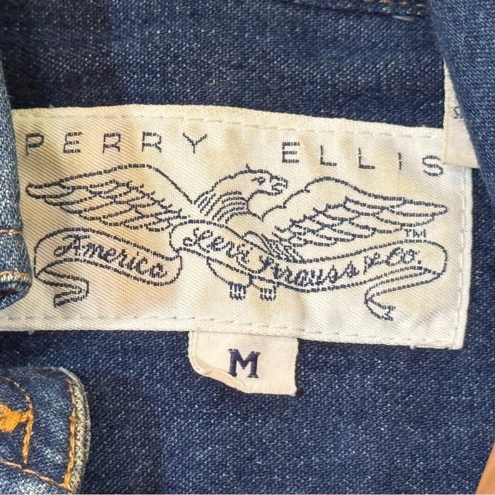 Vintage 80s/90s Perry Ellis America x Levi Strauss Denim Jumpsuit (S) - Picture 15 of 16